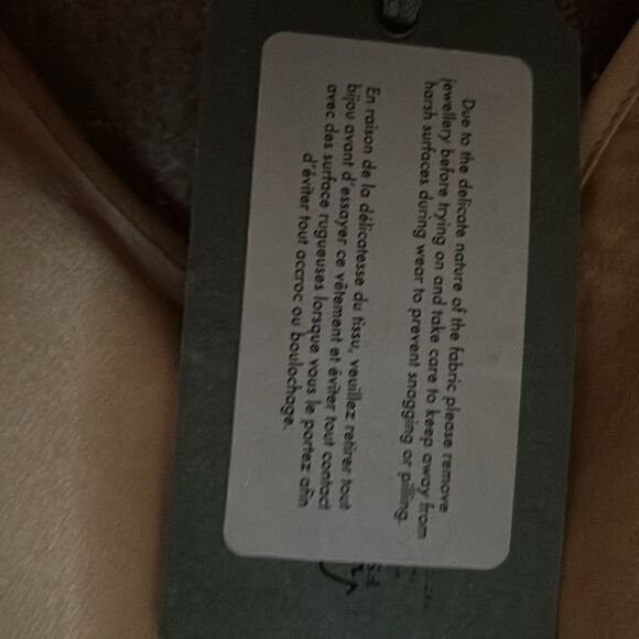 All Saints Dress Two in One Tierny Roll Neck Sweater Slip Midi Brown Camel Med - Picture 9 of 13